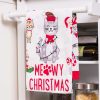FREE- iHeartCats- Meowy Christmas Holiday Towel – 100% Cotton Flour Sack Kitchen Dish Towel 27″ x 18″ - Image 3