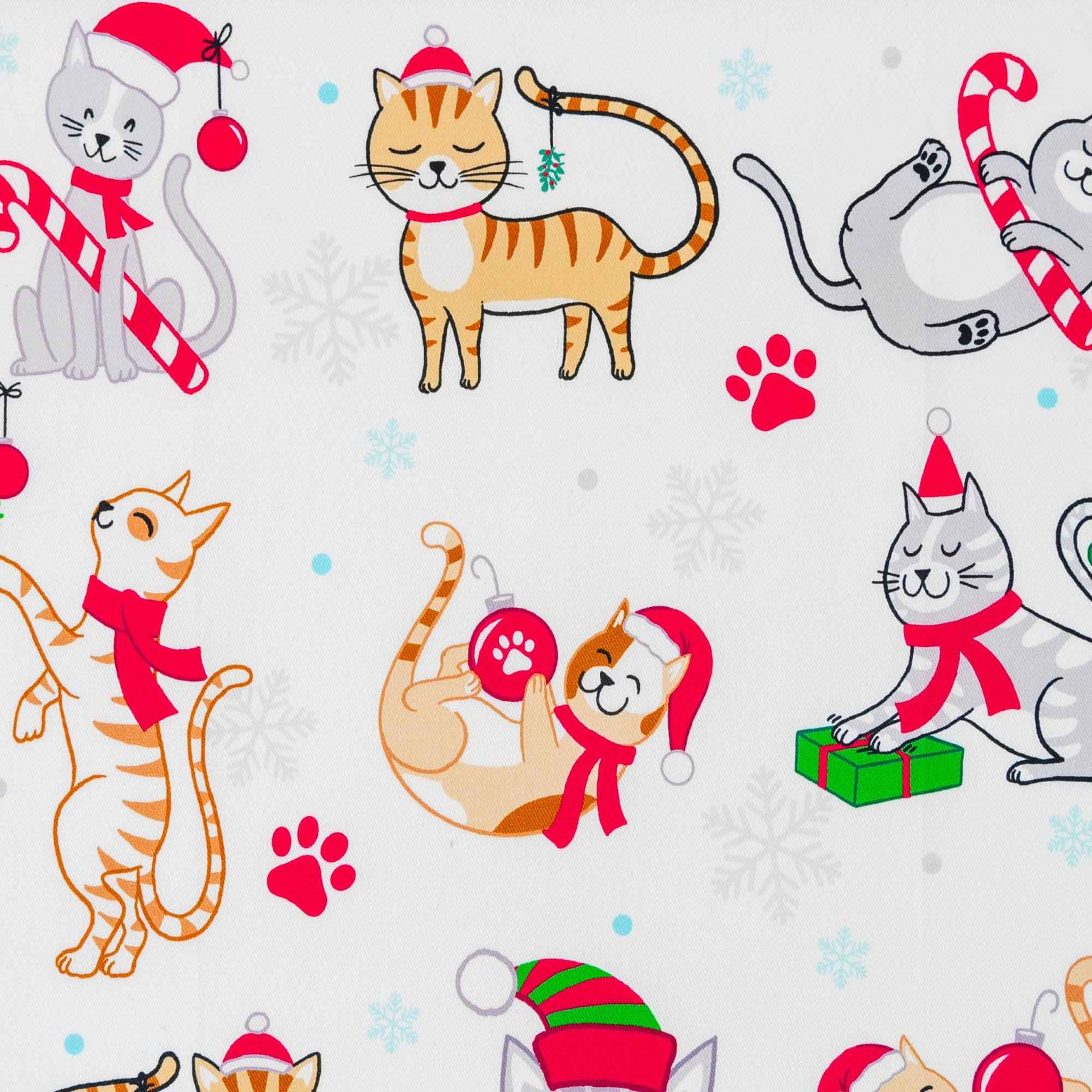 Free- Iheartcats- Meowy Christmas Holiday Towel – 100% Cotton Flour 