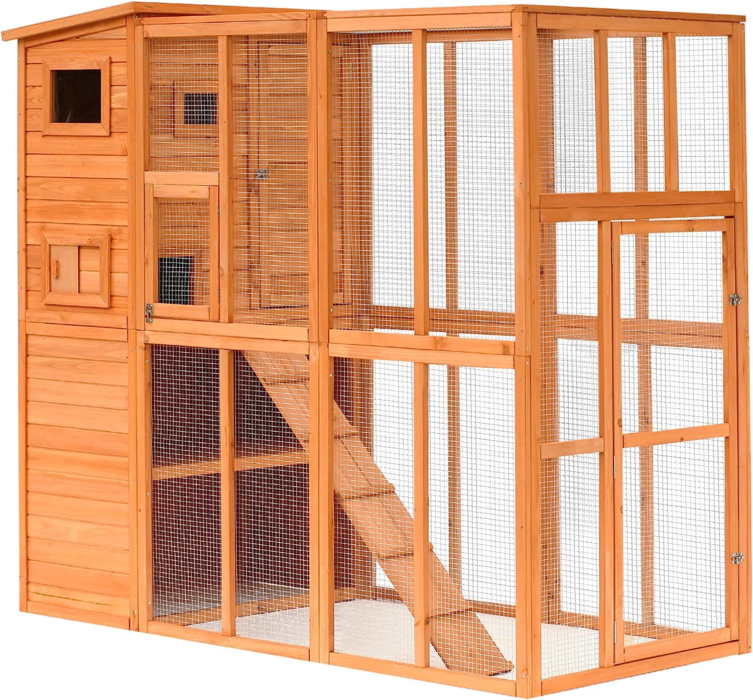 4. PawHut Large Wooden Outdoor Cat House