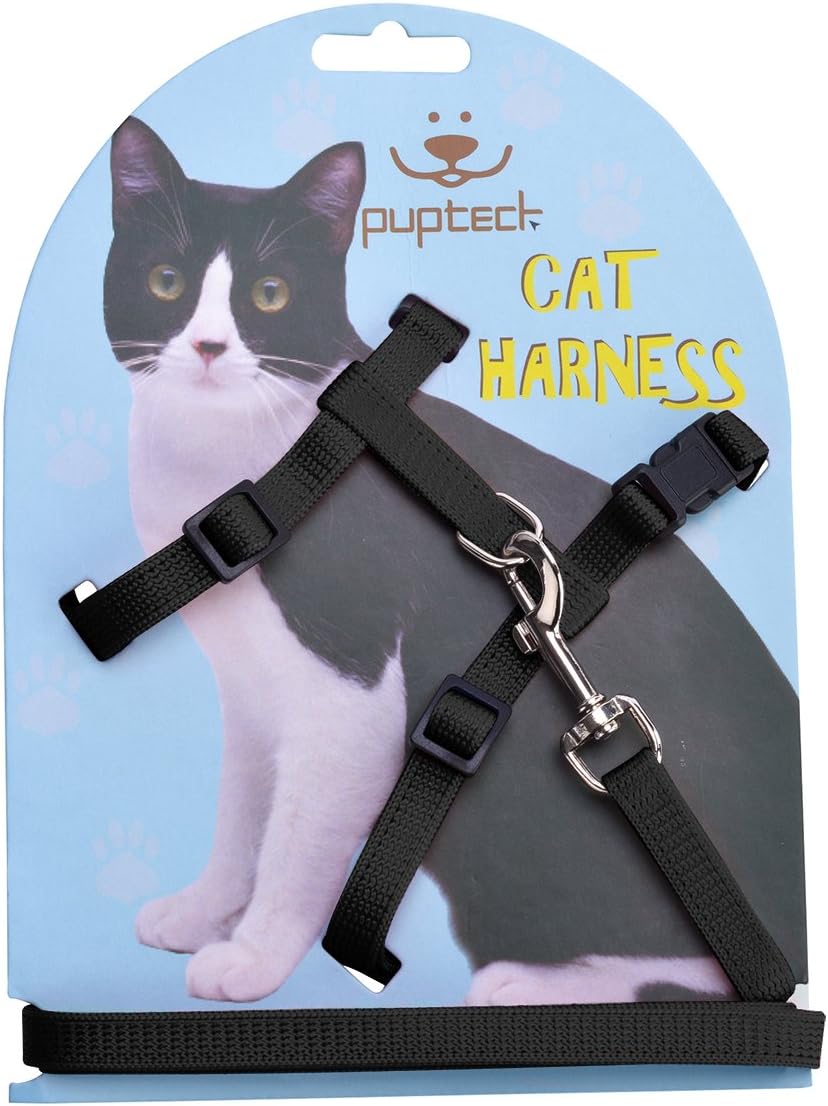 4. Pupteck Adjustable Cat Harness with Leash