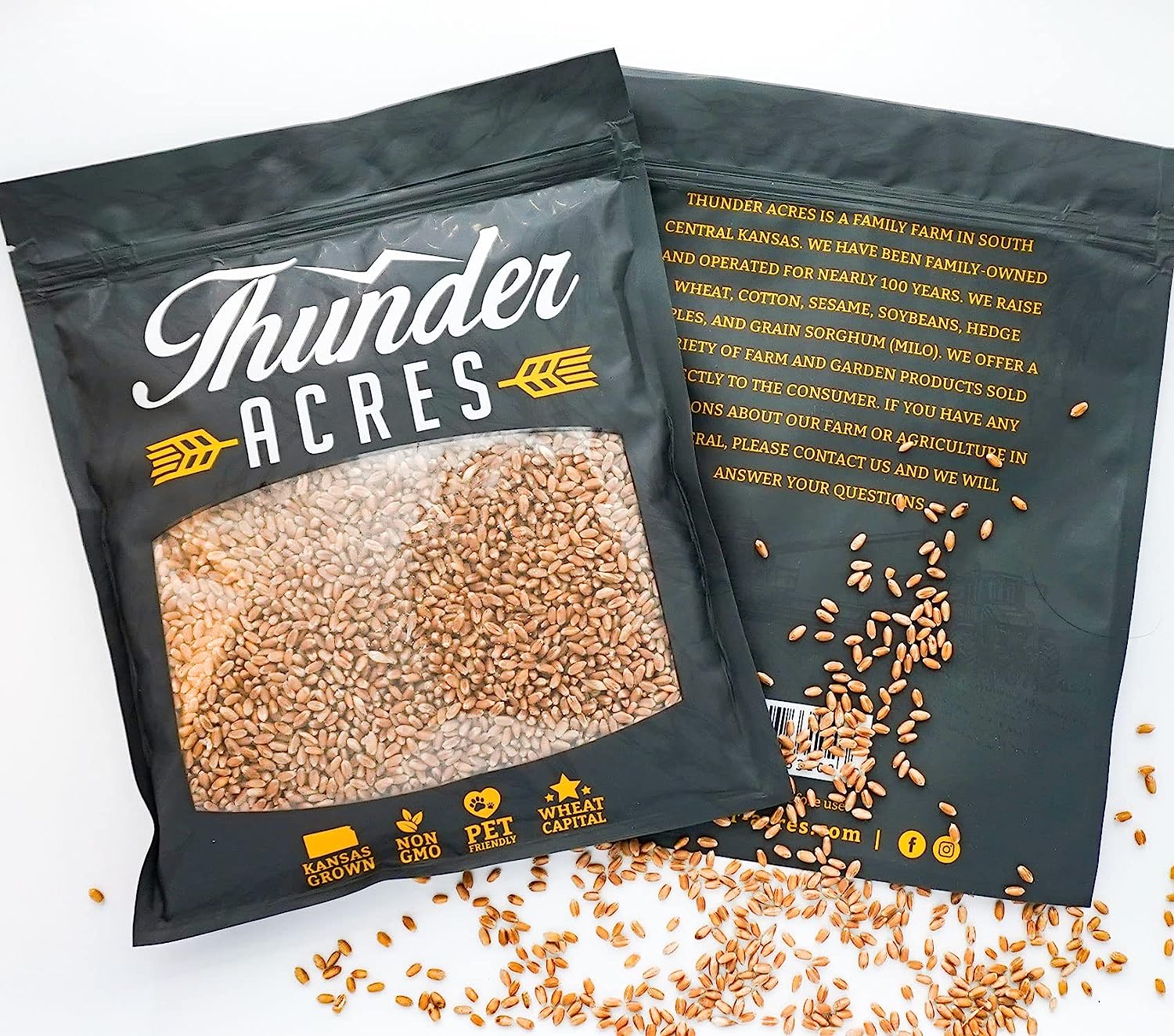 Non-GMO, Thunder Acres Premium Wheat Seed, Cat Grass Seed