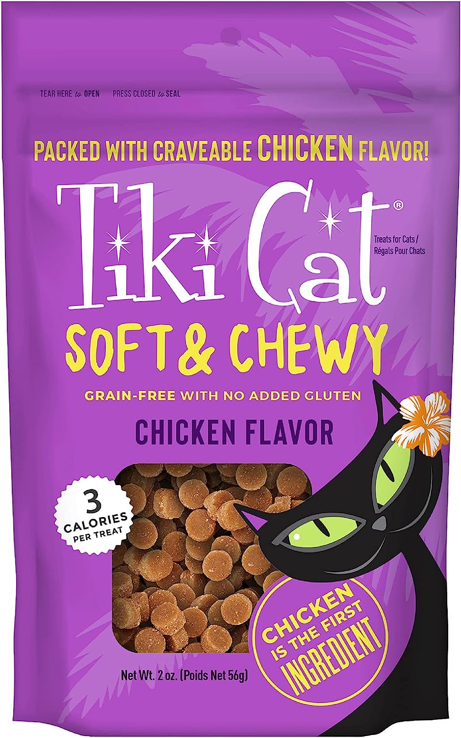 Tiki Cat Grain Free Soft & Chewy Low-Calorie Treats for Cats & Kittens