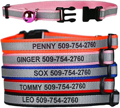 GoTags Personalized Reflective Cat Collar