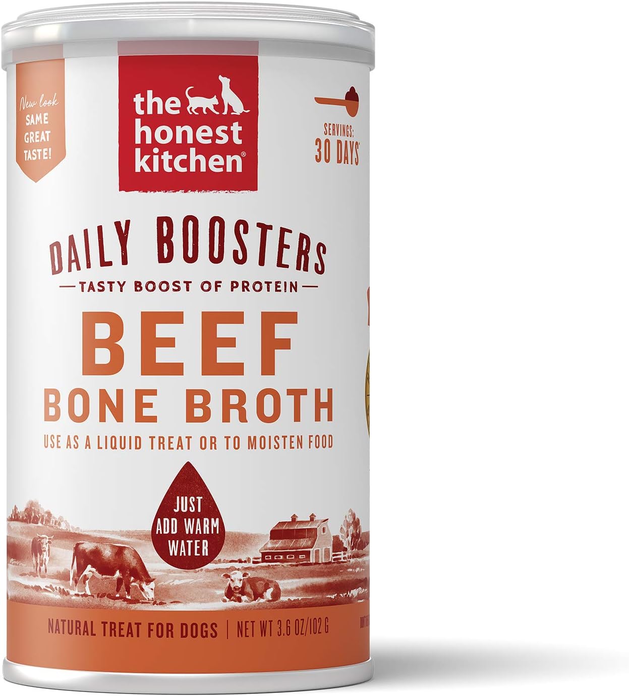 The Honest Kitchen Daily Boosts: Instant Beef Bone Broth Liquid Treat with Turmeric