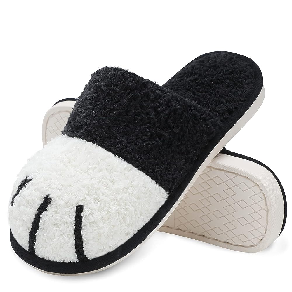 Men Slippers Winter Warm Cozy Fuzzy Anti-Skid House Slippers,Creative Gifts  for Women Mom Girlfriend 