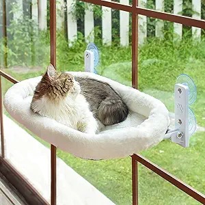 AMOSIJOY Cordless Cat Window Perch