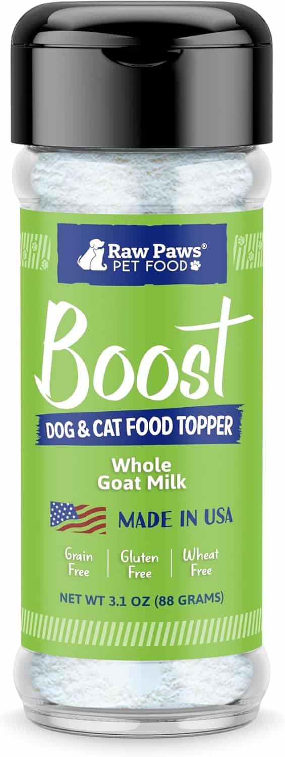 Raw Paws Boost Pet Food Topper Whole Goat Milk Powder
