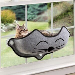 K&H Pet Products EZ Mount Kitty Face Cat Window Perch Bed