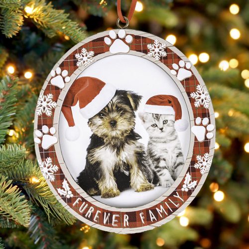 Free Furever Family Christmas Cat Frame Ornament Includes A Paw Ink Pad