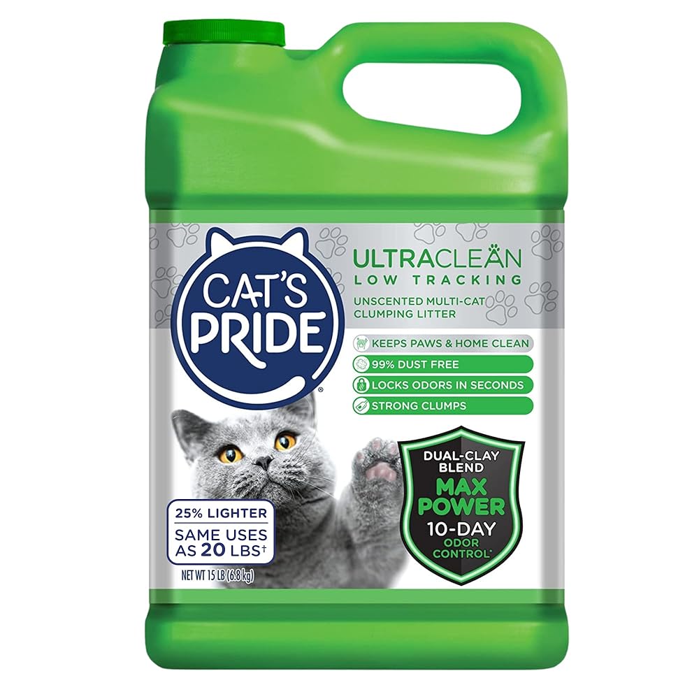 Powerful Clean Paws Cat Litter - 10-Day Odor Control, 99% Dust-Free - 2  Pack