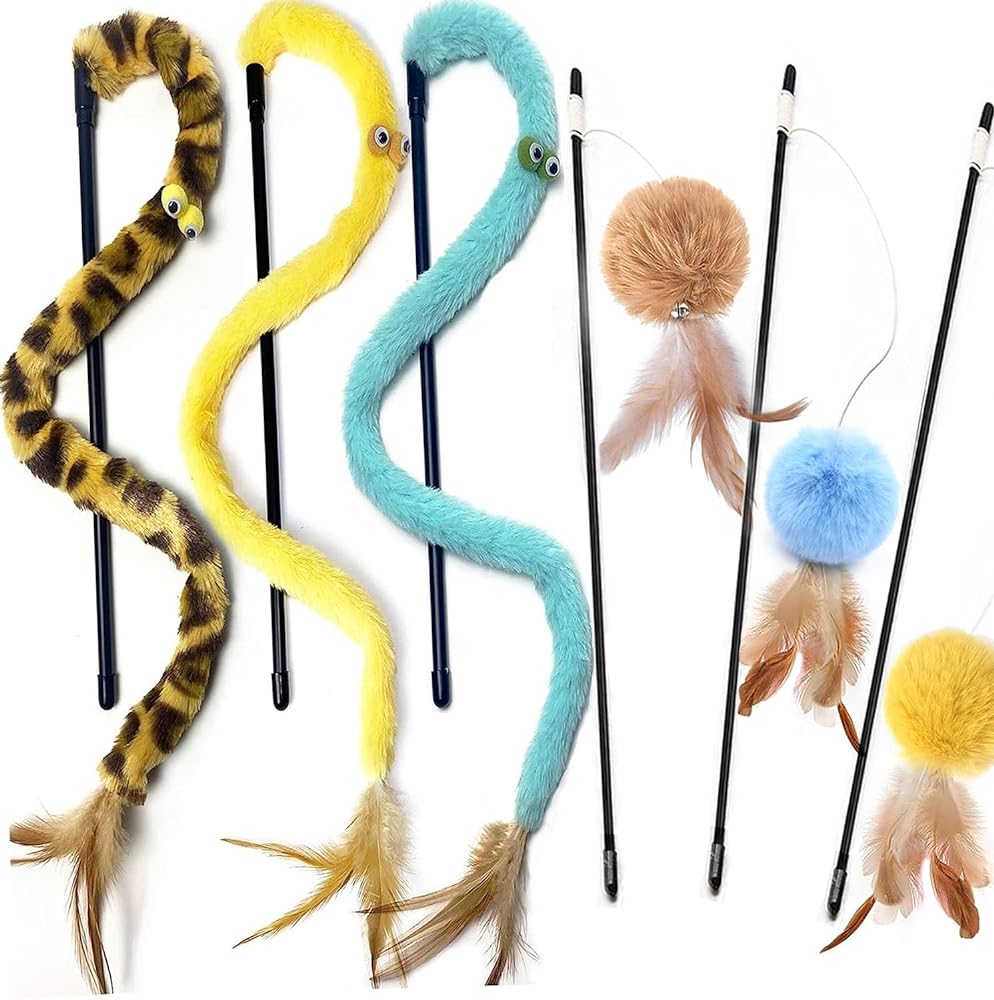 Buy PETS EMPIRE Pet Toy Funny Wand Cat Teaser Cat Wand Interactive Funny  Sticks for Cat Random Color Wooden 1pcs Online at desertcartDenmark
