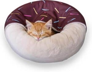PAWSPIK Orthopedic Memory Foam Donut-Themed 