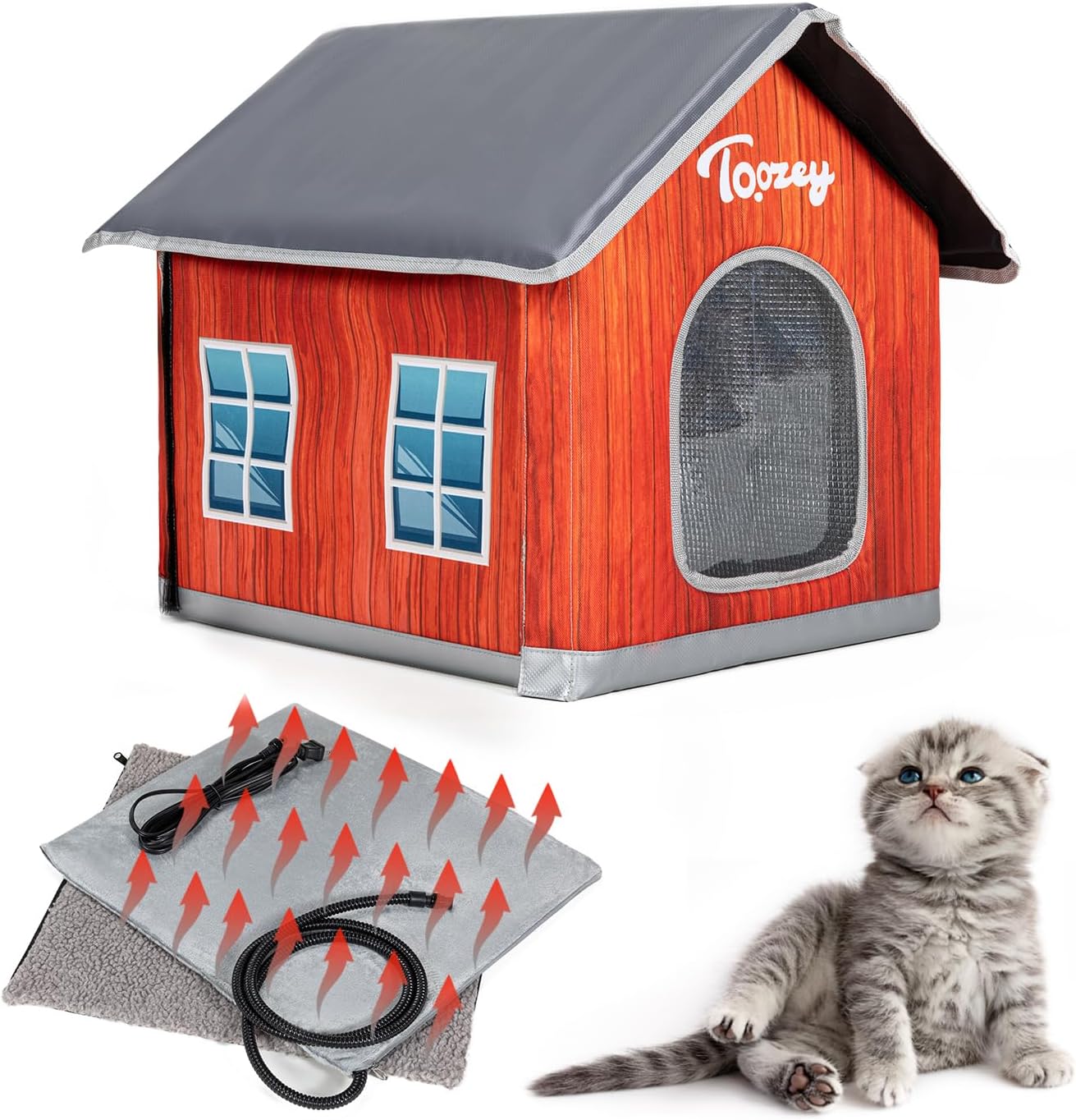 Toozey Heated Cat House for Winter