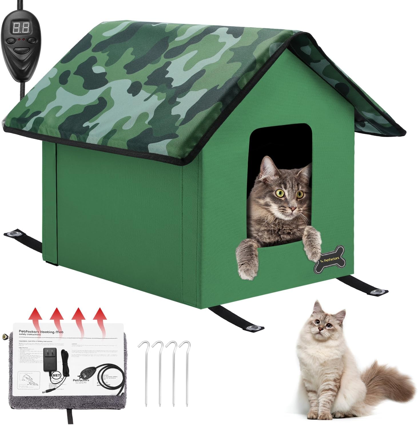 Petfactors Outdoor/Indoor Heated Cat House