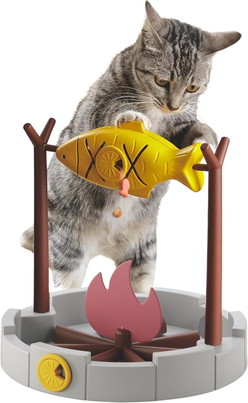 PetPals Cat Slow Feeder treat dispensing puzzle toy