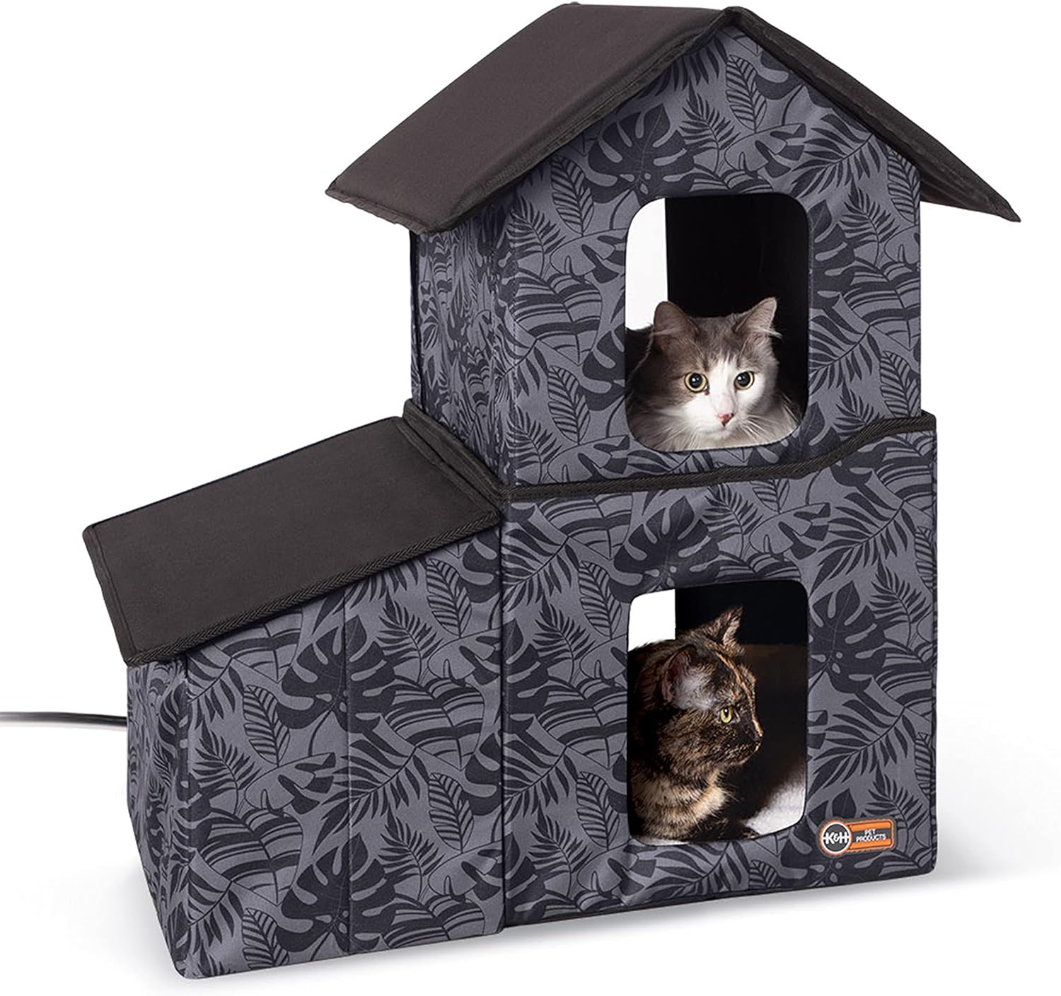 K&H Pet Products Two-Story Outdoor Kitty House with Dining Room