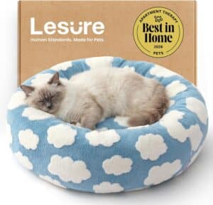  LE SURE Shown on TV Jacquard Donut Cute Cat Beds
