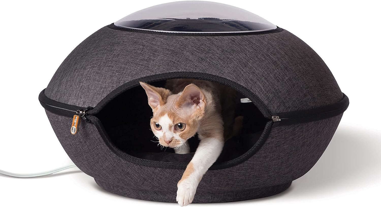 K&H Pet Products Thermo Lookout Pod Indoor Heated Cat Bed for Large Cats