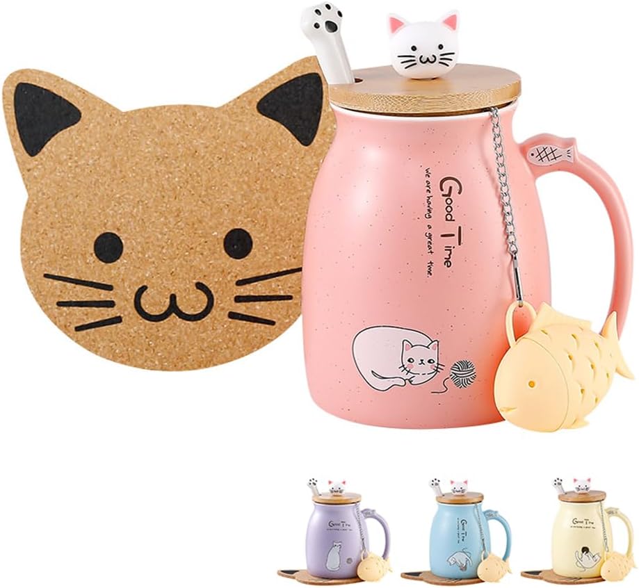 BigNoseDeer Kawaii Tea Cup Gifts for Women