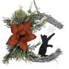 FREE Christmas Poinsettia & Snowflake Cat Wreath – 5 ” Perfect Gift For Cat Lovers