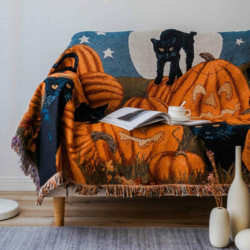 Dafatpig Halloween Blanket Sofa Blanket