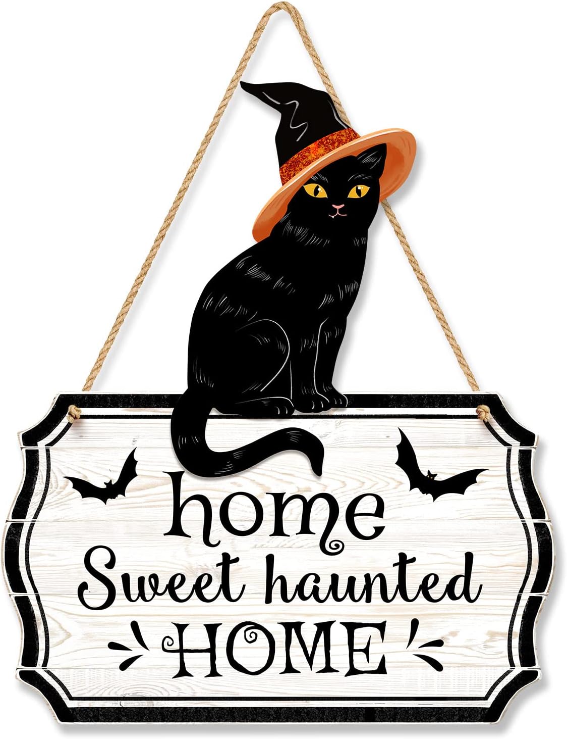 Halloween Decorations 3D Black Cat Door Hanger