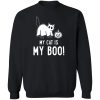 My Cat Is My Boo - Happy Halloween Sweatshirt Black