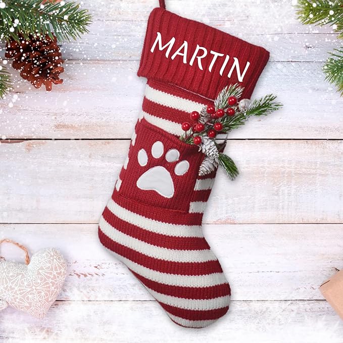 BOLSWJKJR1 Personalized Knitted Christmas Stocking with Name