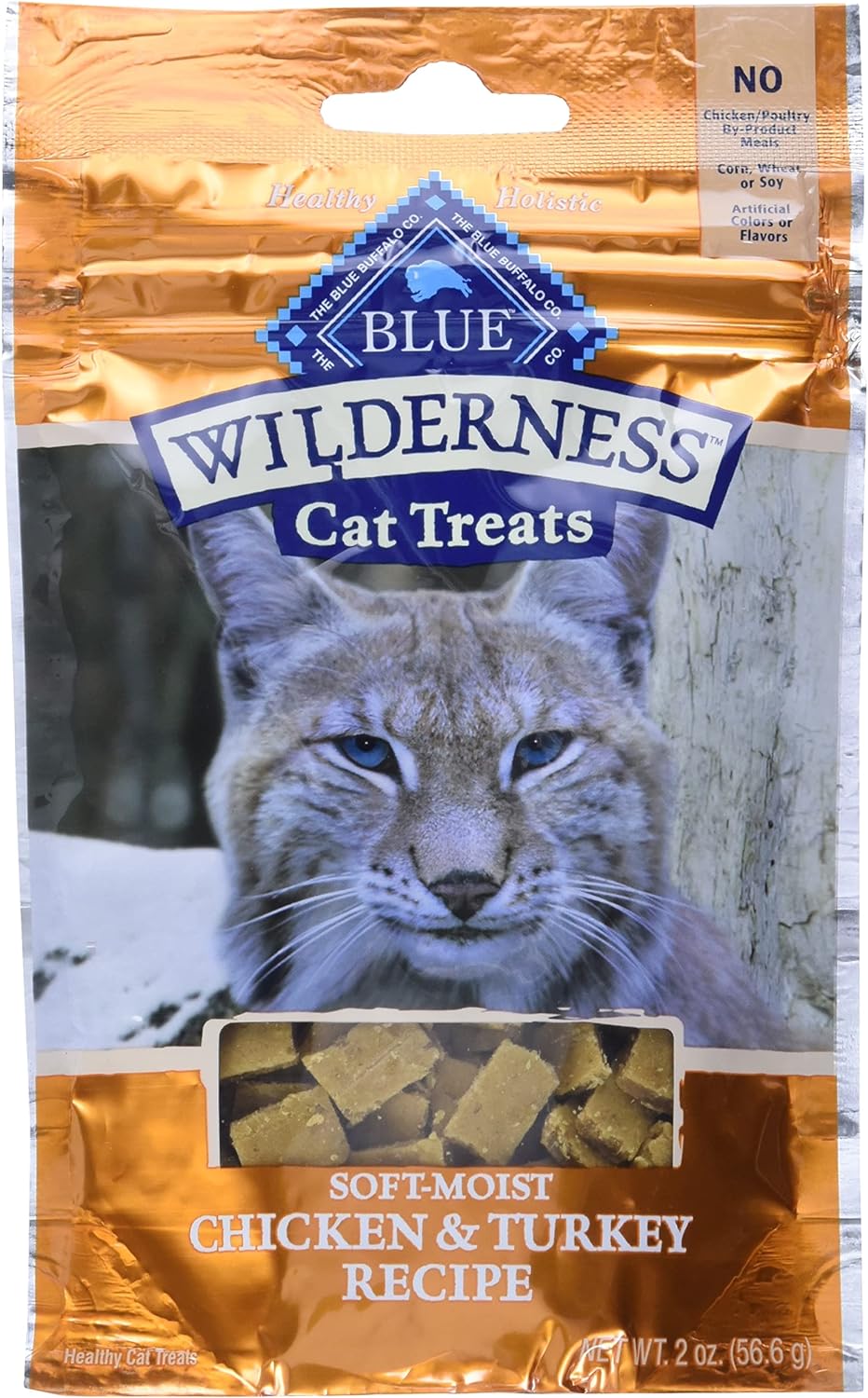 Blue Buffalo Wilderness Grain Free Soft-Moist Cat Treats, Chicken & Turkey