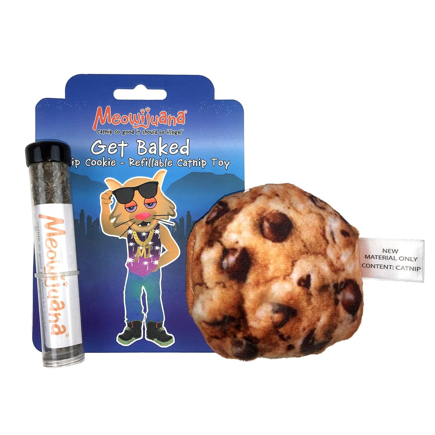 Meowijuana Refillable Get Baked Catnip Cookie Cat Toy