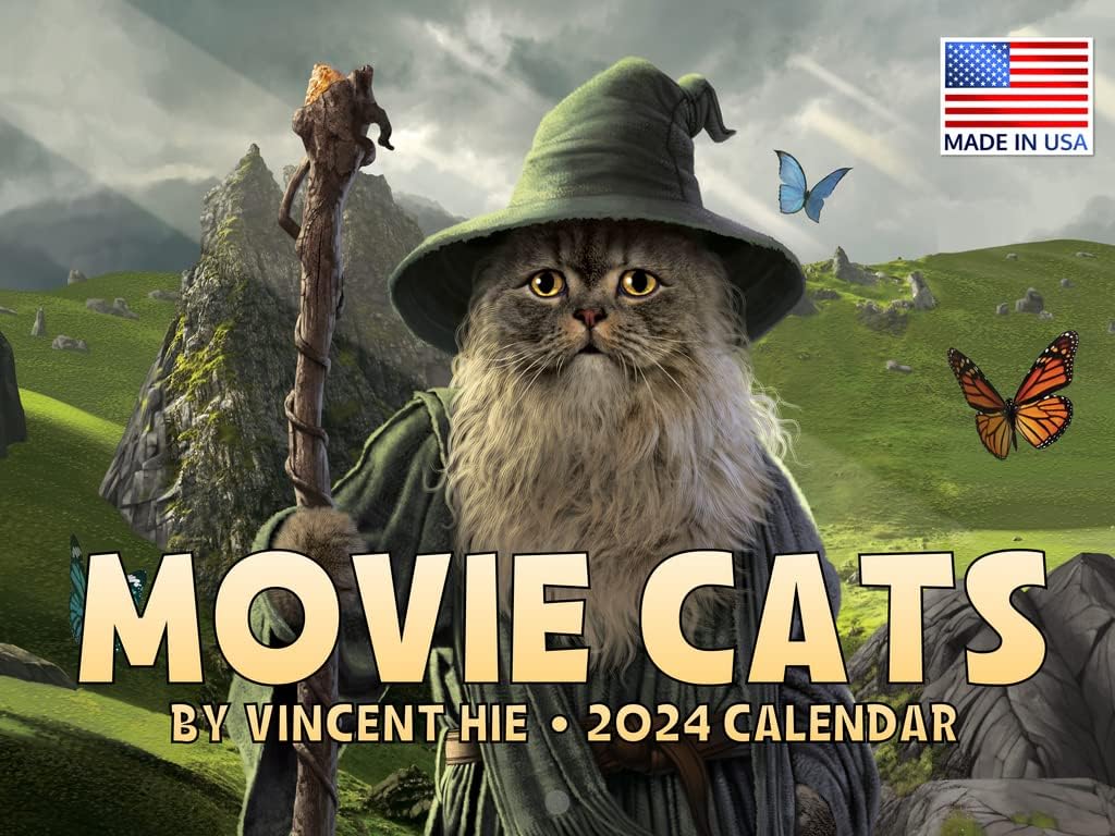 Movie Cats by Vincent Hie Calendar 2024