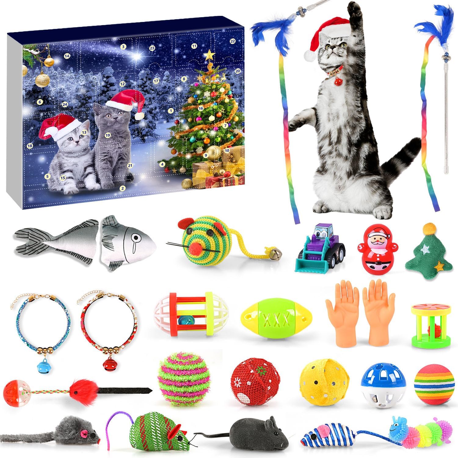 MOVINPE Cat Toys Advent Calendar 2023 Christmas