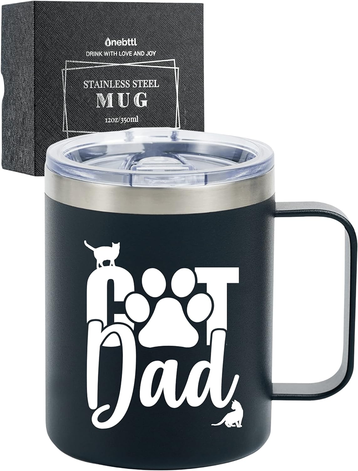 Onebttl Cat Dad Insulated Stainless Steel Coffee Mug