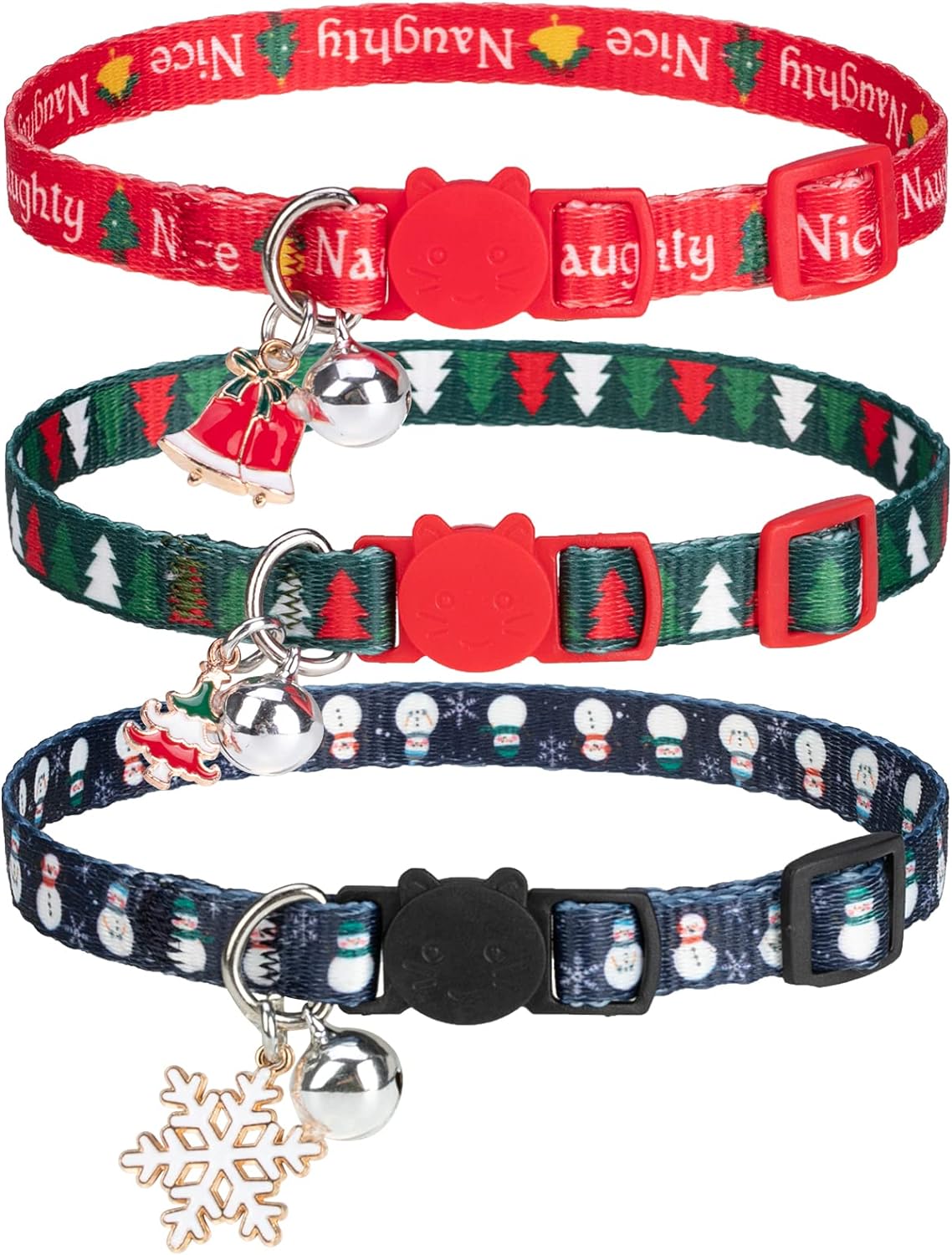 TAILGOO Christmas Cat Collar 3-Pack