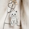 Pretty Kitty Silver Keychain with Heart Key Link- Purrrect Gift For Cat Lovers - Image 3