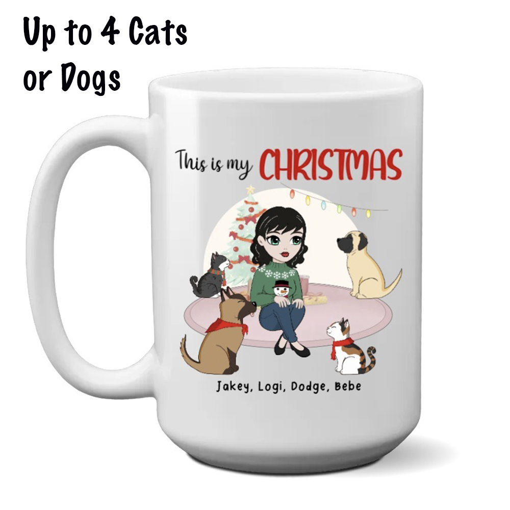 This Is My Christmas Mug Personalized (15oz) Choose Your Cat’s Breed and Name! - Super Deal $7.99