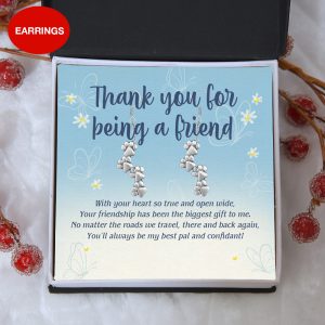 Special Offer! “Thank you For Being A Friend” – Four Paw Earrings Includes Gift Box & Card