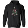 Happy Pawlidays Christmas Tree Hoodie Black