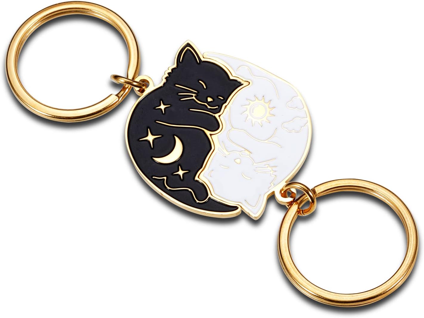 VANLOVEMAC Couples Gifts Cute Cats Keychain 