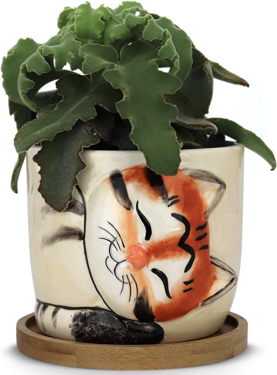 Window Garden Animal Planters - Large Kitty Pot (Tigger)