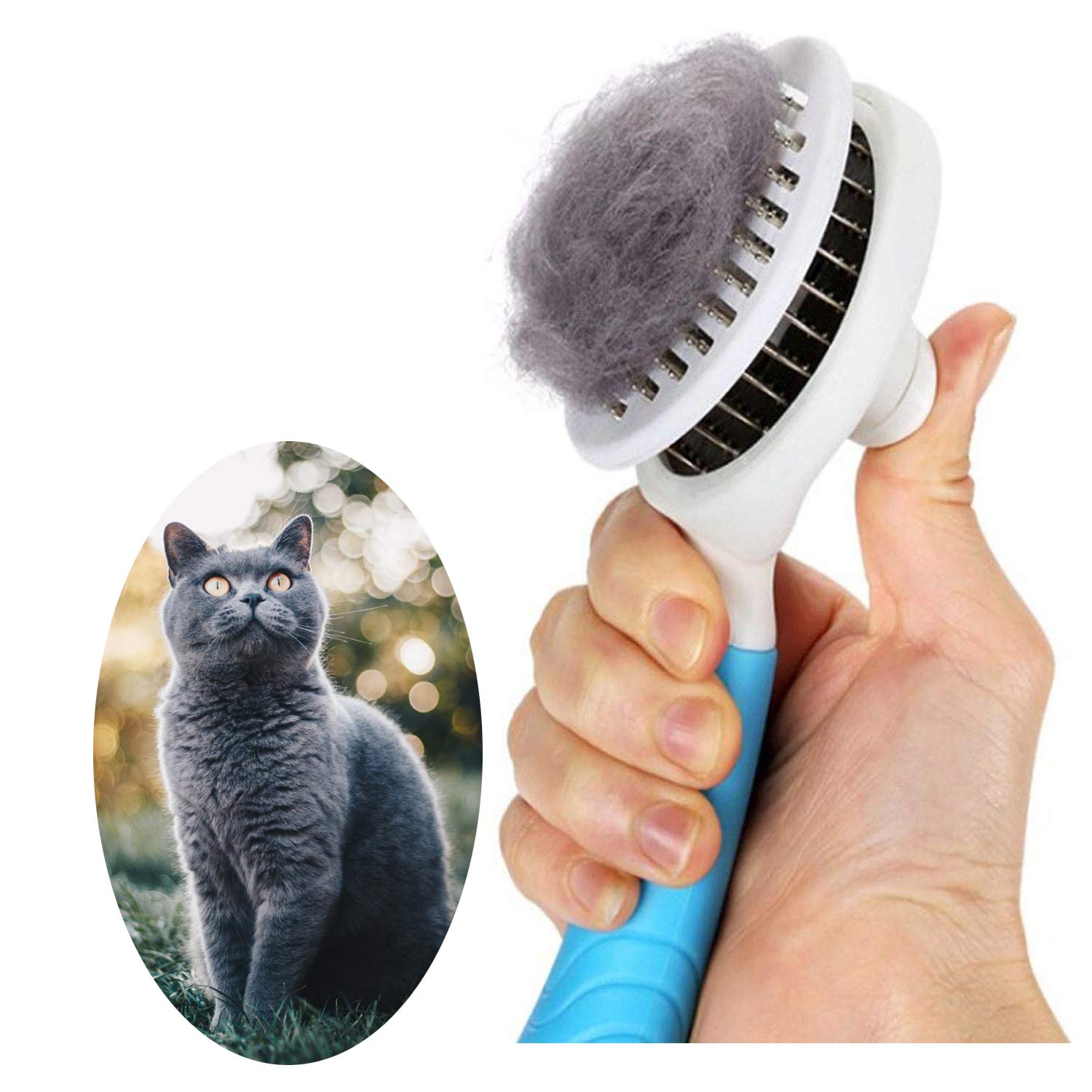 itPlus Self-Cleaning Cat Grooming Brush
