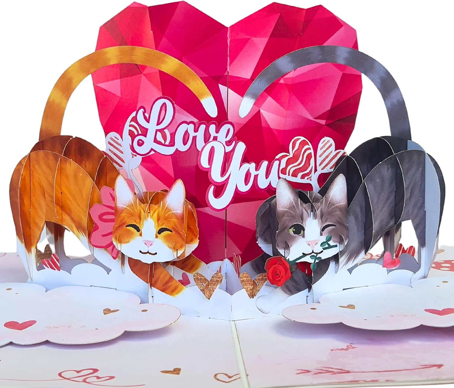 HEARTAGS Pop Up Valentine Card, Cat