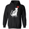 Adopt Don’t Shop Heart Cats Hoodie Black