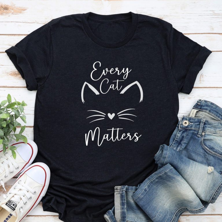 Every Cat Matter Kitty Standard Tee Black - iHeartCats.com