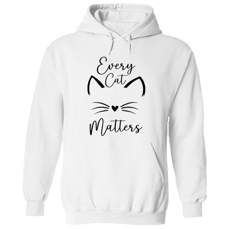 Every Cat Matters Kitty Hoodie White - iHeartCats.com