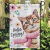Hello Spring ! Cat Garden Flag