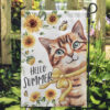 Hello Summer! Cat Garden Flag