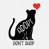 Adopt Don't Shop Heart Cats Standard Tee White - Image 2