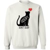 Adopt Don't Shop Heart Cats Sweatshirt White