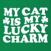 My Cat Is My Lucky Charm Paws Standard Tee Green - Image 2